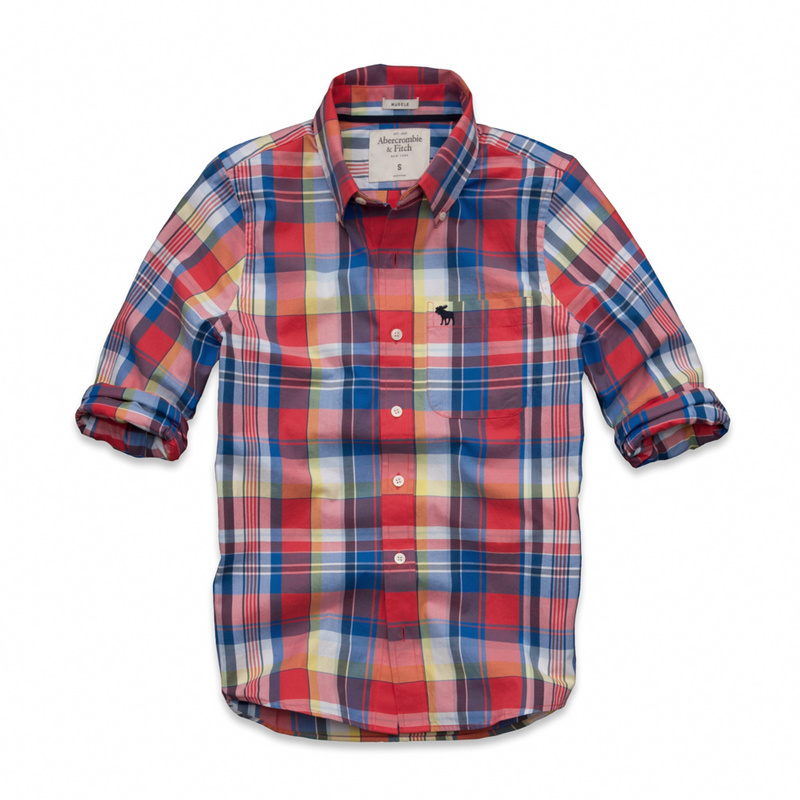 Abercrombie Fitch Hombres Necesidad Algodón Camisa AF6922